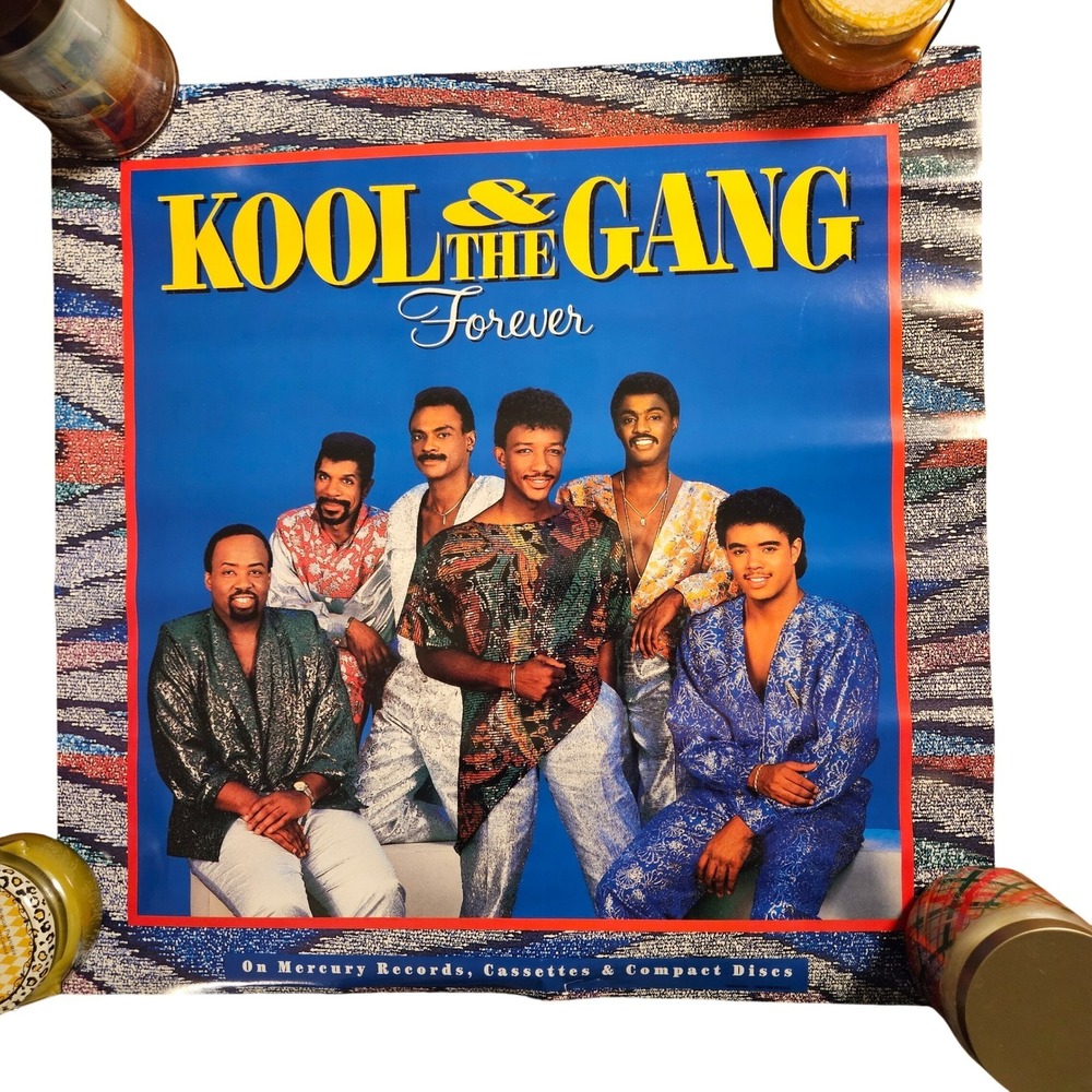 Kool & The Gang Forever Vintage 1986 Promo Album Poster 24x24 PolyGram Soul